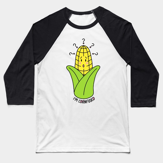 I'm cornfused Baseball T-Shirt by PanyaCreative